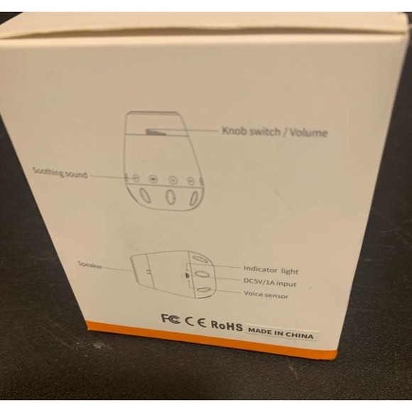 Kedsum Portable Baby Soothing Sound Machine Orange White Nursery Gadget NWT - Picture 6 of 10